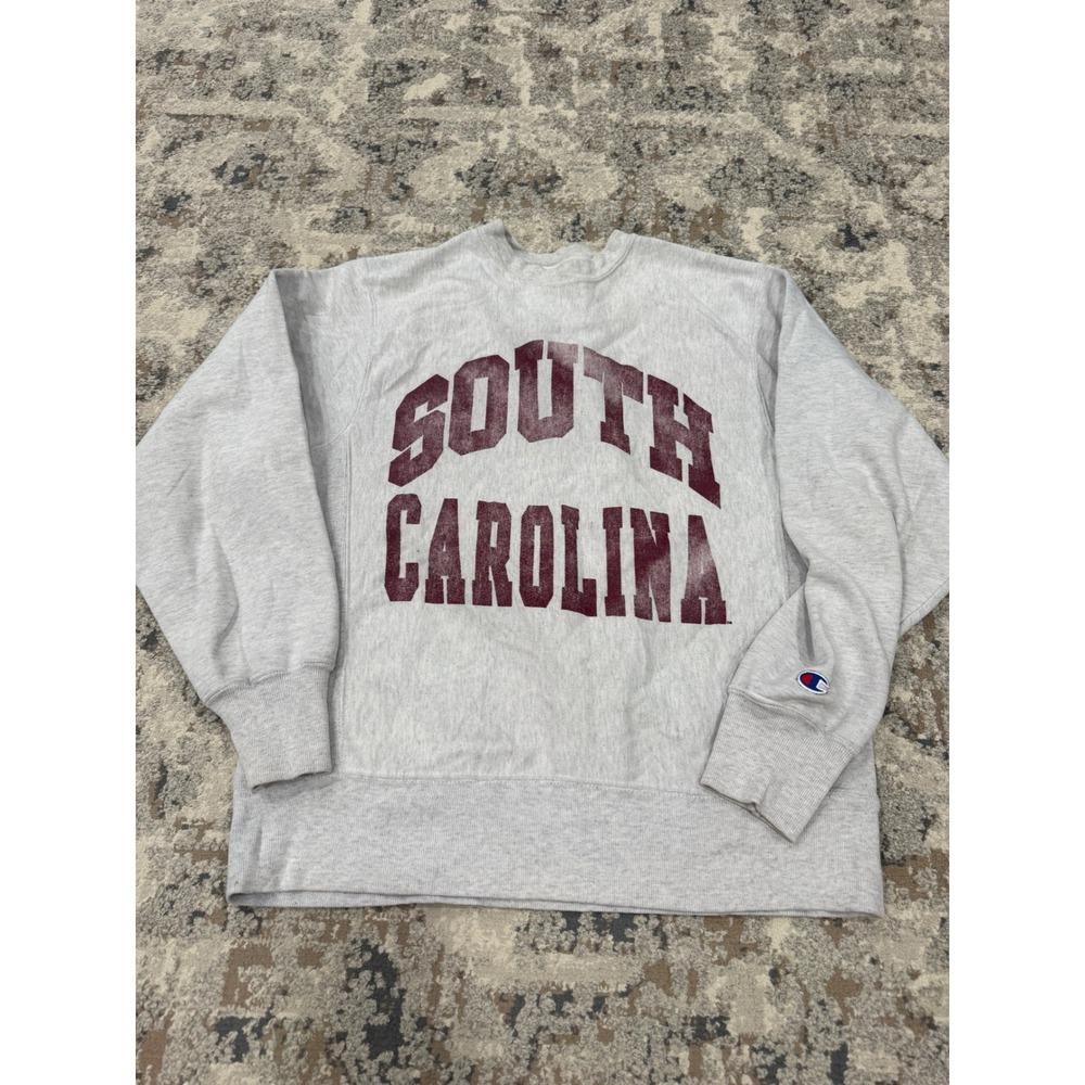 Champion Reverse Weave South Carolina Sweatshirt Grey Maroon Small Collegiate